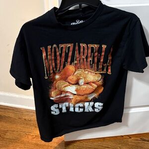 Hot Topic Black Mozzarella Sticks Graphic Tee